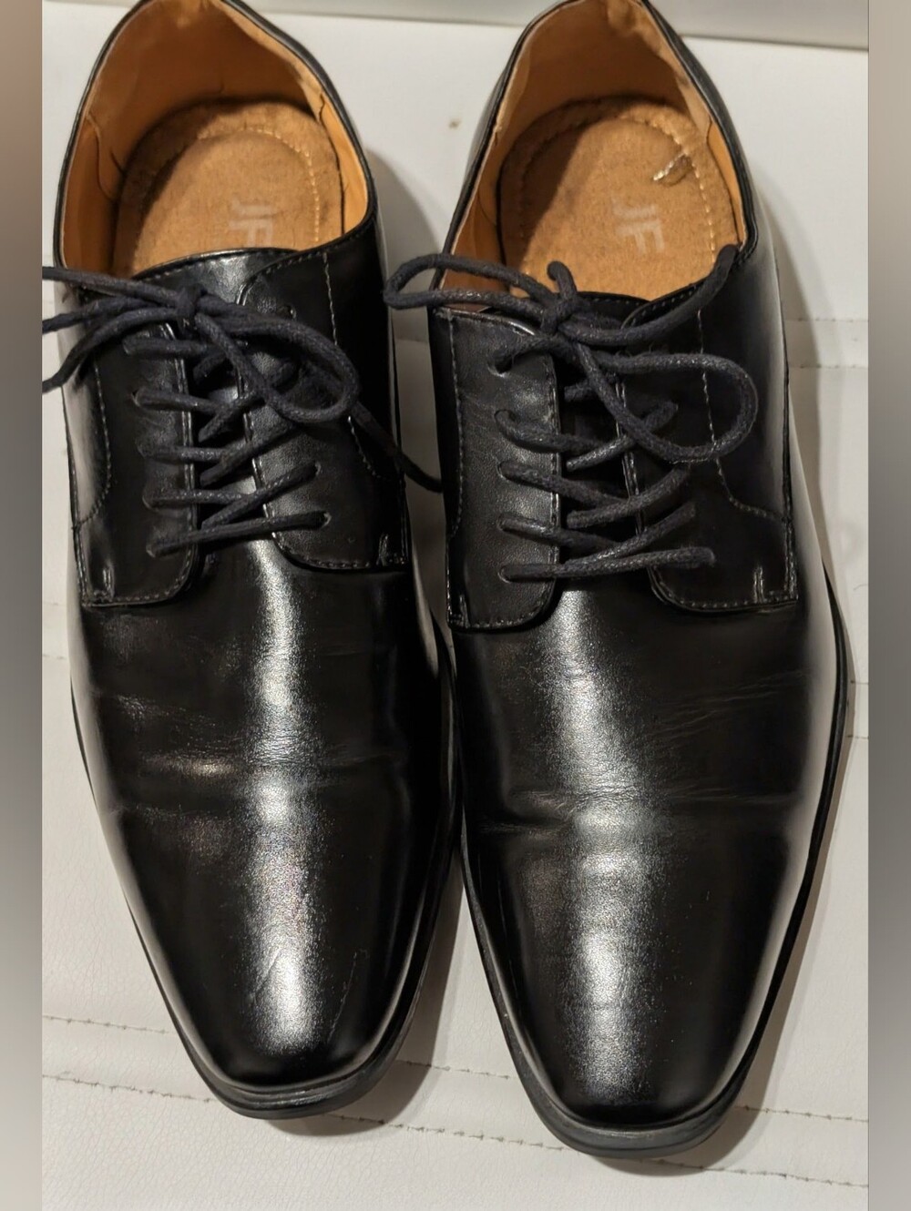JF Ferrar Men's Black Lace-Up Dress Shoes Size 10M